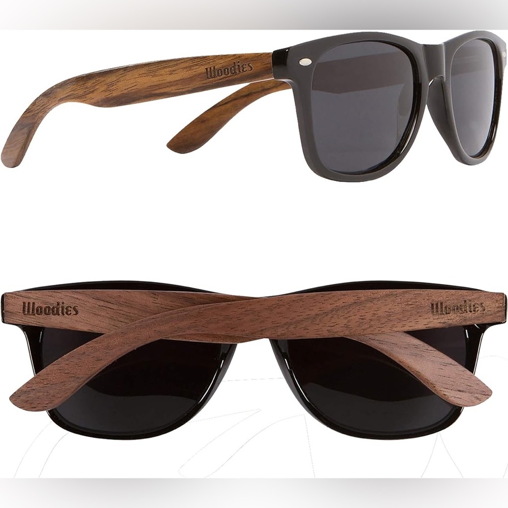 Woodies Walnut Zebra Unisex Polarized Sunglasses